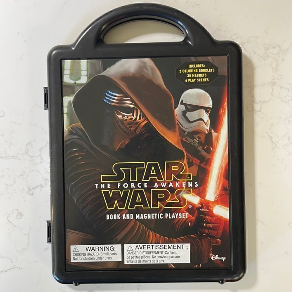 Disney Star Wars color books and Magnetic Playset.  Like new.